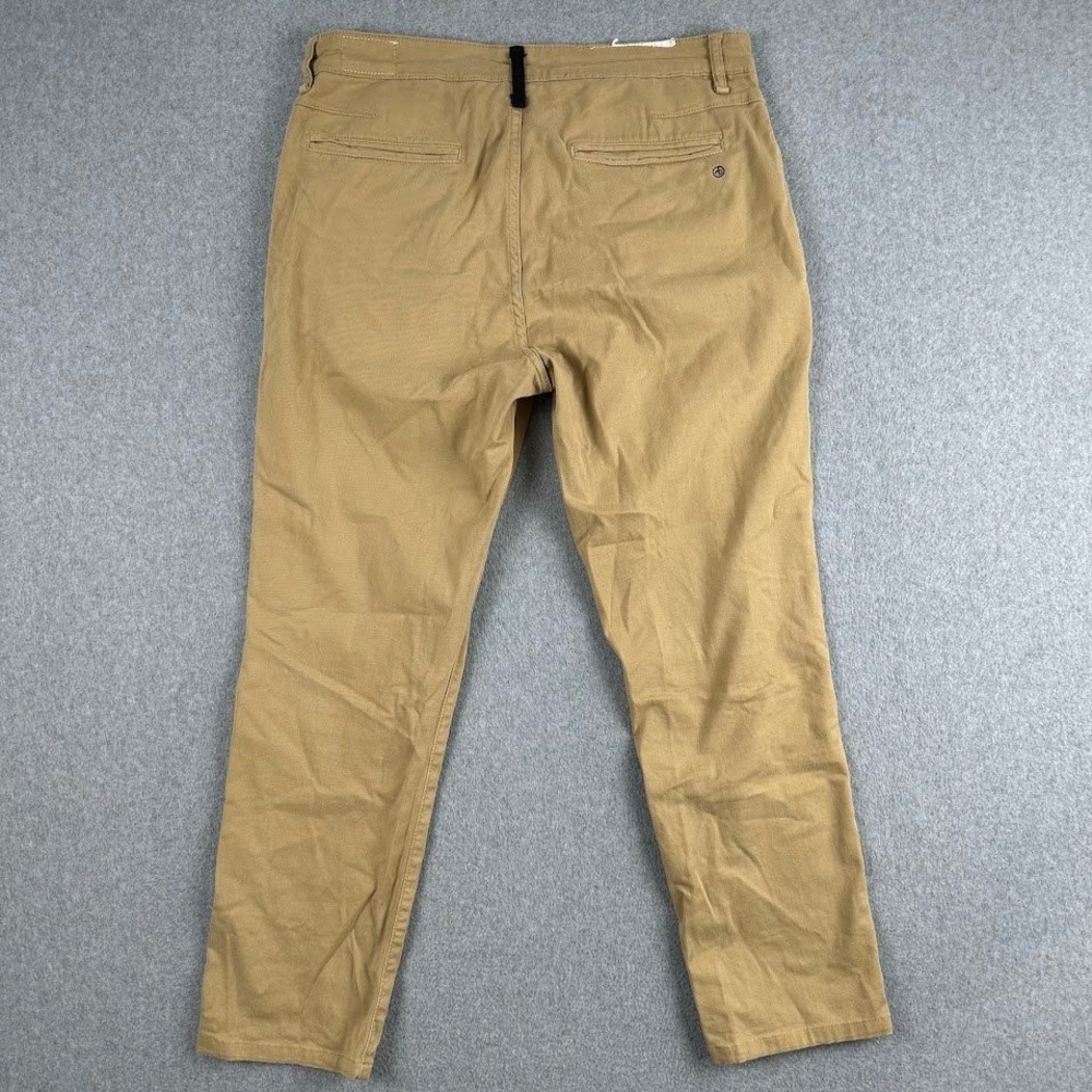 Rag & Bone Men's Chino Pants Flat Front Straight Leg Casual Size 34x27 Tan Khaki - Picture 2 of 10